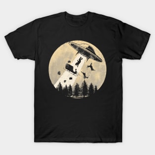 Christmas Santa Claus Caught by UFO, Noh Noh Noh! T-Shirt